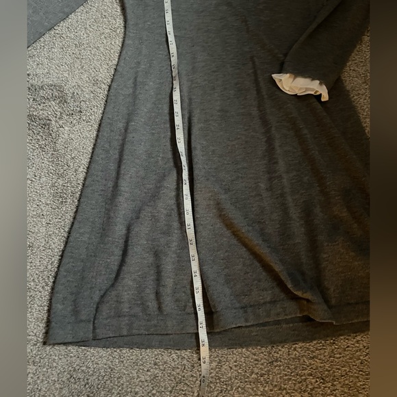 Tahari Gray Merino Wool Sweater Dress - Picture 9 of 9